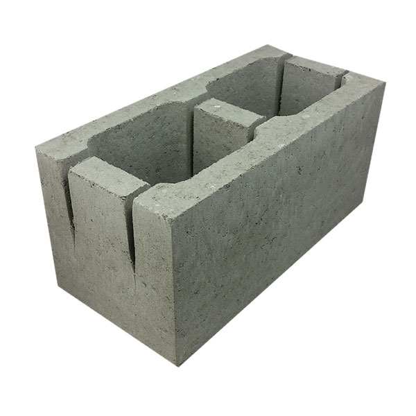 National Masonry Concrete Grey Block Full Length Knockout Bond Beam 20.