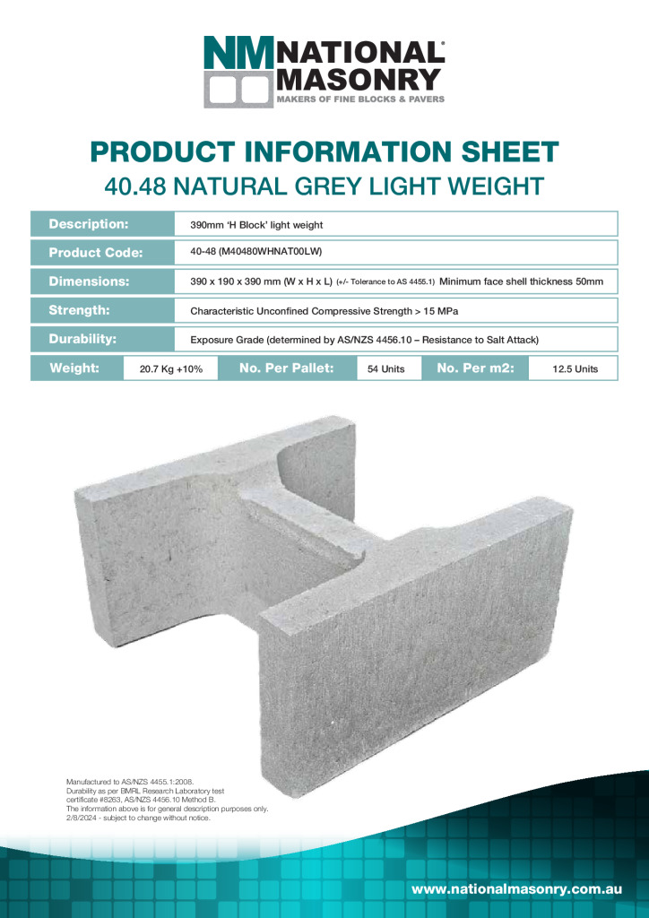 thumbnail of NM Product Information Sheet 40.48 Grey Light Weight