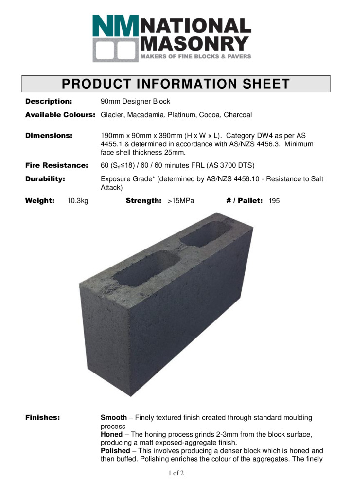 thumbnail of National-Masonry-NQLD-Technical-Data-Sheet-10-01-Designer-Block