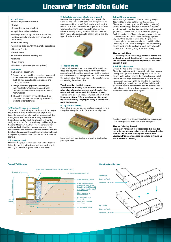 thumbnail of National-Masonry-SQLD-NSW-Brochure-How-to-Lay-Guide-Linearwall-Retaining-Wall