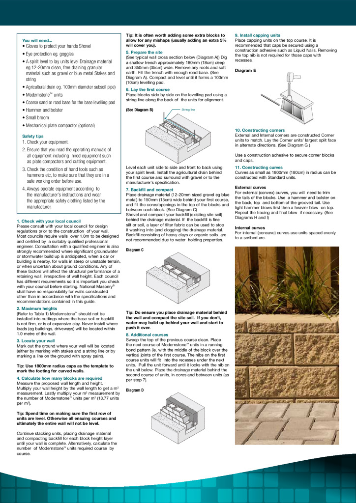 thumbnail of National-Masonry-SQLD-NSW-Brochure-How-to-Lay-Guide-Modernstone-Retaining-Wall
