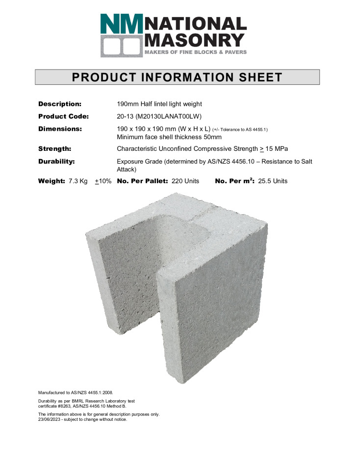 thumbnail of National-Masonry-SQLD-NSW-Technical-Data-Sheet-20-13