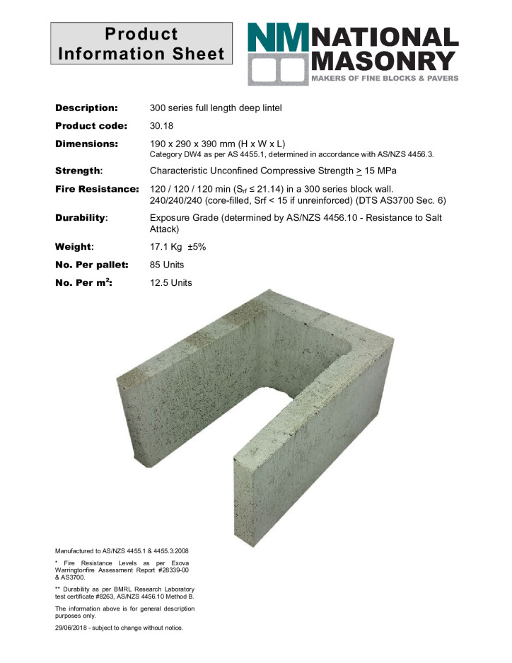 thumbnail of National-Masonry-SQLD-NSW-Technical-Data-Sheet-30-18