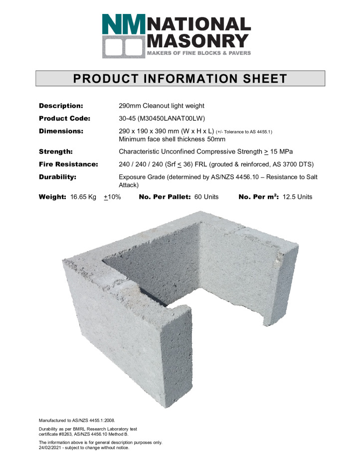 thumbnail of National-Masonry-SQLD-NSW-Technical-Data-Sheet-30-45LW